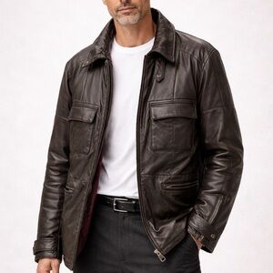 Gianfranco Ferré Leather Jacket Made in Italy • Size 54